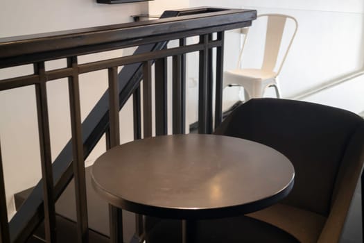 Loft modern black room interior, stock photo