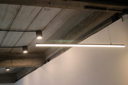 Loft modern black room interior, stock photo