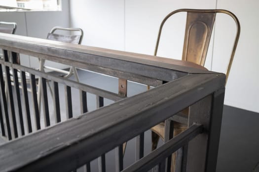Loft modern black room interior, stock photo