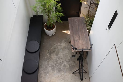 Loft modern black room interior, stock photo