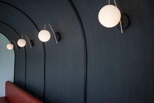 Loft modern black room interior, stock photo