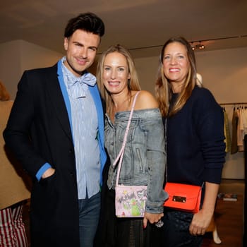Andre Borchers,Dana Schweiger, Kathrin Bruss (Inhaberin)bei der  Petra Teufel Fashion Night 2015