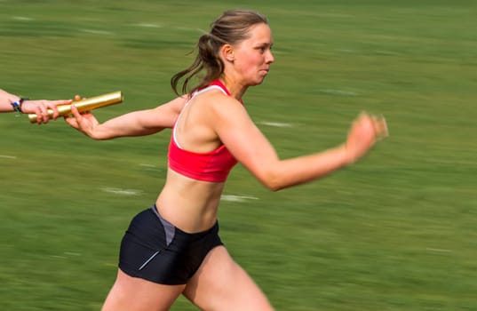 Relay change,athletics