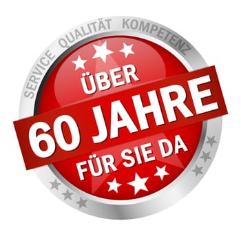 Button with Banner and text - Over 60 years for her