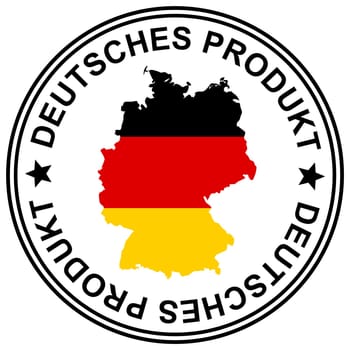 round patch " German product "" with silhouette of germany"