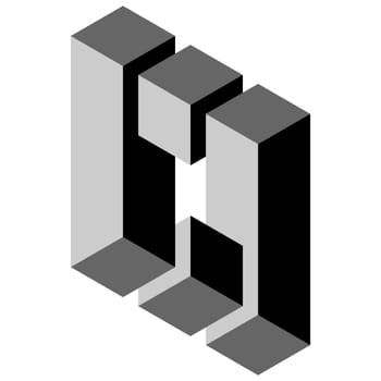 black and white illustration of phenomenal optical illusion