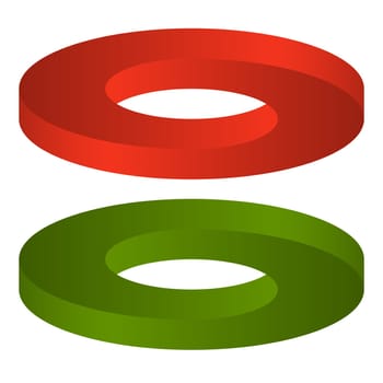 little collection of illustrated colored optical illusions