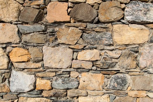 View of a detail of an ancient wall