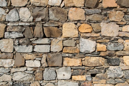 View of a detail of an ancient wall