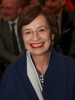 Doris Schmidauer, Ehefrau von Alexander Van der Bellen Bundespräsident der Republik Österreich beim Besuch auf der Leipziger Buchmesse am 27.04.2023