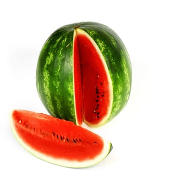 watermelon slice isolated on white