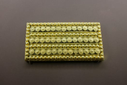 Barcelona, Spain - Dec 27th, 2019: El Carambolo plaque, replica. Catalan Museum of Archaeology, Barcelona, Spain