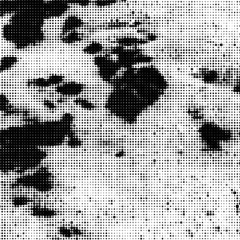 Raster Halftone Pattern. Set of Dots. Dotted Texture on White Background. Overlay Grunge Template. Distress Linear Design. Fade Monochrome Points. Pop Art Backdrop.