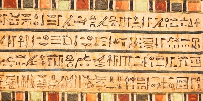 Ancient Egyptian hieroglyphics. Vintage background