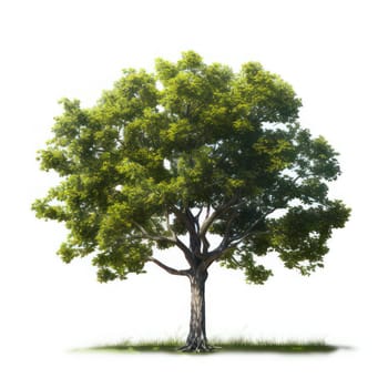 Deciduous tree isolated on white