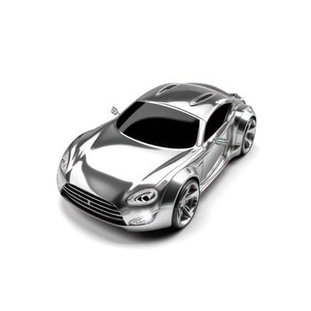 Car isolated on white AI Generated image