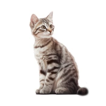 Cat isolated on white