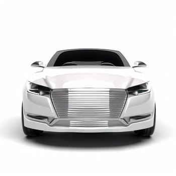 Car isolated on white AI Generated image
