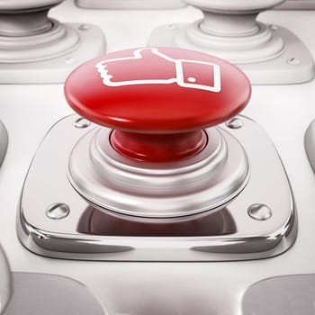 Social media like icon. 3D illustration.