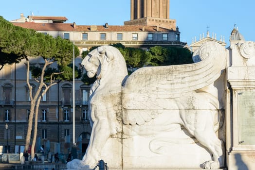 The altare della patria monument called victoriano or vittoriano, in rome italy