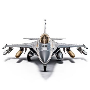 F16 fighter jet isolated on white created with Generative AI