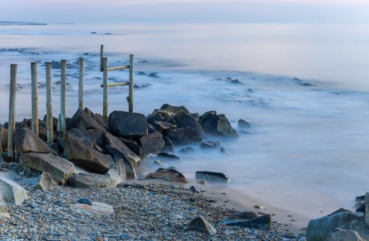 long exposure at the ocean in Cepaes, Esposende, north of Portugal