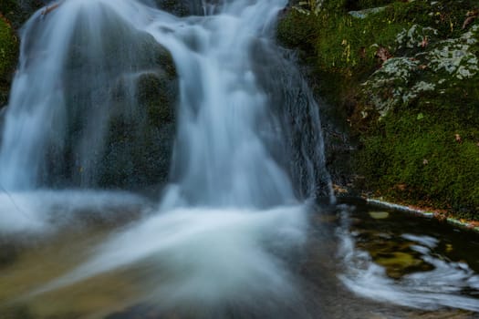 River waterfall in the portuguese national park of Geres, in the north of the country