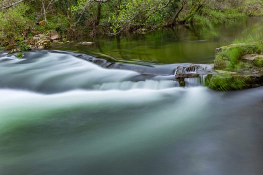 long exposure at the portuguese national park of Geres in Homem river. Amares, Portugal