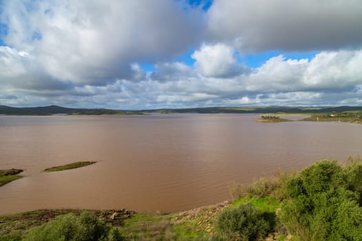 The Tagus river near Caceres, Spain