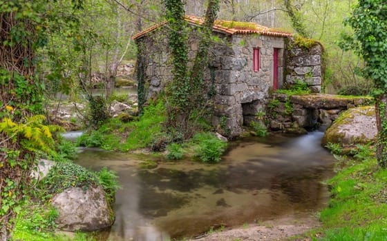 Long Exposure near an old watermill in Homem River, Amares, Portugal