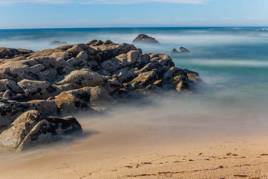 long exposure at the ocean in Povoa de Vazim, north of Portugal