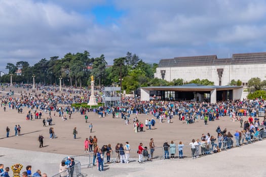 Fatima, Portugal - April 30, 2023: Church ceremonies related to the apparitions of Our Lady of Fatima, Portugal