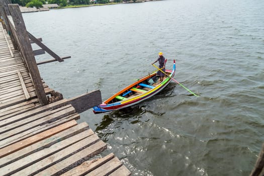The Inle Lake. Myanmar: 17 August 2020: Burmese fisherman at Inle lake Myanmar. Inle Lake is a freshwater lake located in Shan state