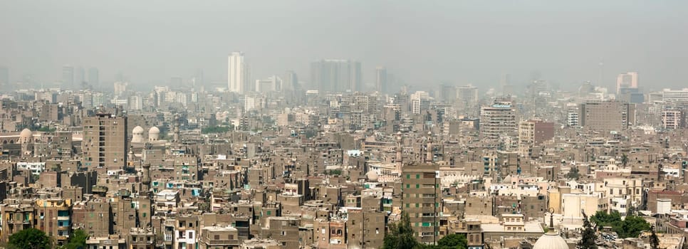 Cairo, Egypt - April 14 2008: Panoramic view of Cairo, Egypt.