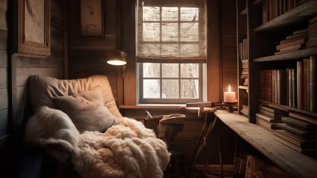 Cozy Reading Nook, generative AI - AI generated