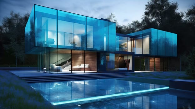 Modern Villa - Generative AI, AI generated