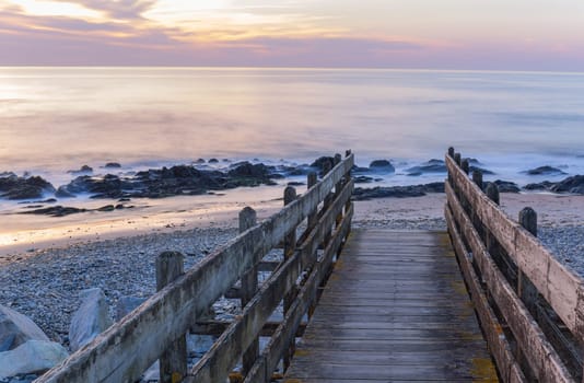 long exposure at the ocean in Cepaes, Esposende, north of Portugal