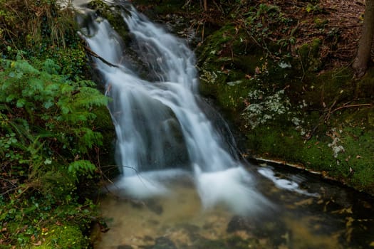 River waterfall in the portuguese national park of Geres, in the north of the country