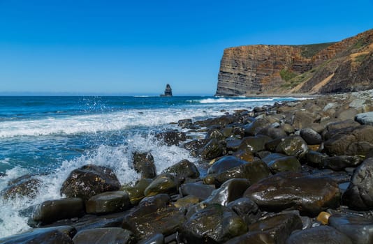 Cliffs in the Algarve West Coast, near Sagres, Portugal