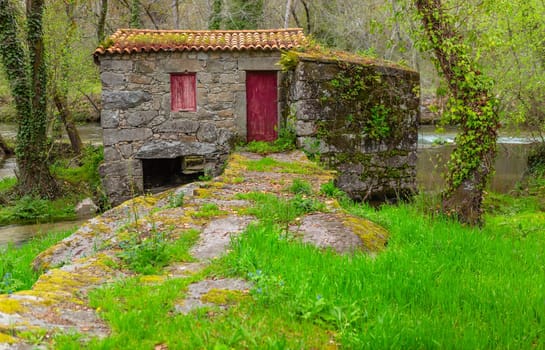 Old watermill in Homem River, Amares, Portugal