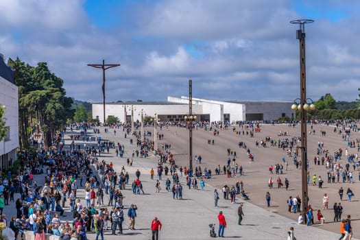 Fatima, Portugal - April 30, 2023: Church ceremonies related to the apparitions of Our Lady of Fatima, Portugal