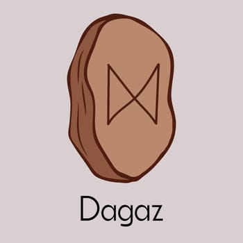 Rune Dagaz.Ancient Scandinavian runes.Runes senior futarka.Magic, ceremonies, religious symbols.Predictions and amulets.