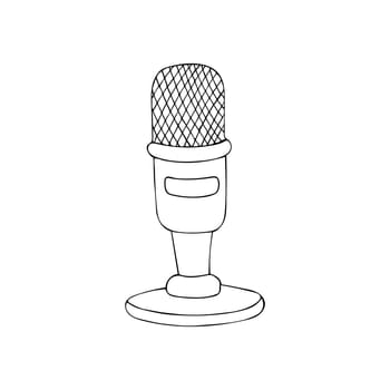 Microphone isolated on white background Vector illustration