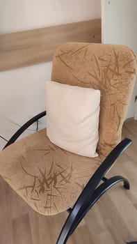 furniture chair yellow upholstery fittings pillow . High quality photo