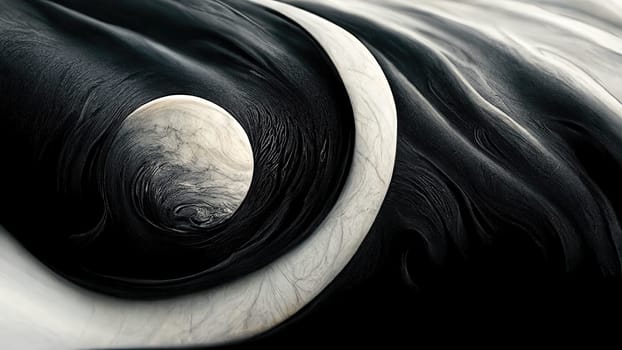 Modern artificial generated waves in black, grey and white.