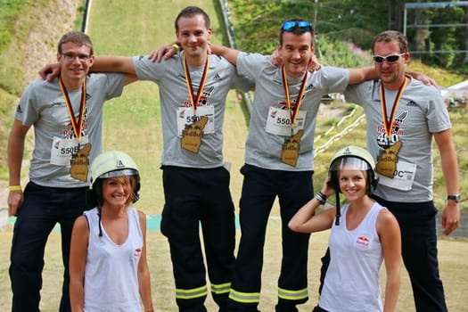 Fire brigade Marburg at the Red Bull 400 - Germany premiere Titisee-Neustadt