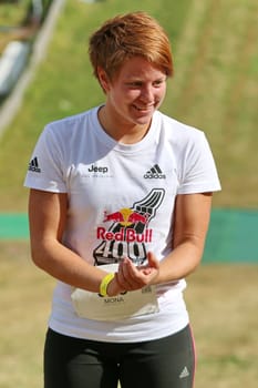 Mona Kunz (SC Kempten/2nd) at the Red Bull 400 - Germany premiere Titisee-Neustadt