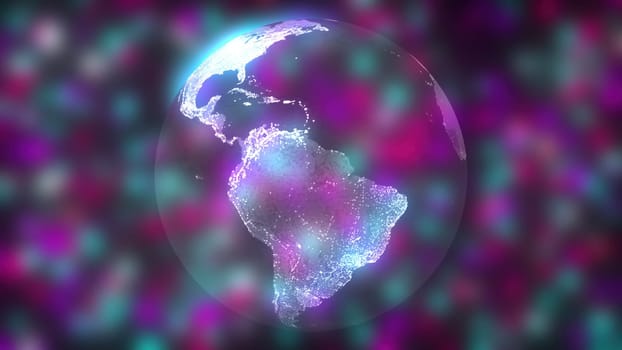 Digital glow Earth. Computer generated 3d render,Digital glow Earth. Computer generated 3d render