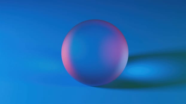 Orange and blue sphere. Computer generated 3d render