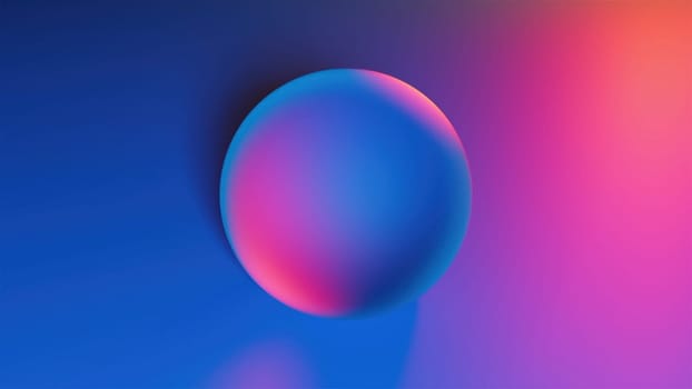 Orange and blue sphere. Computer generated 3d render